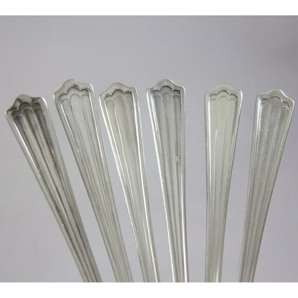 Vintage Lenox Silverplate 1933 by Wallace Silver Deerfield Iced Tea Spoons 6 - Picture 9 of 9